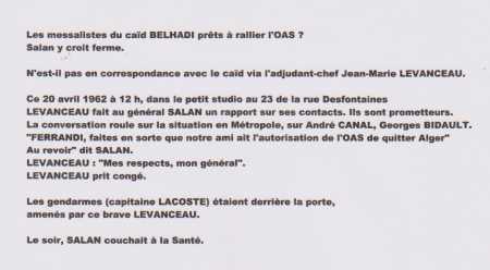  Raoul SALAN  
L'origine de son arrestation
