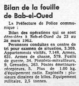  Bilan de la fouille
de BAB EL OUED
