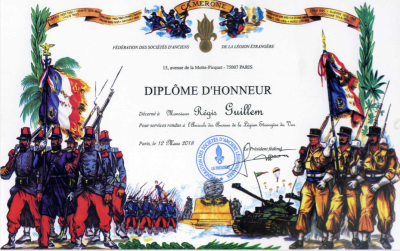Highlight for Album: R&eacute;gis GUILLEM diplome d'honneur de la L&eacute;gion