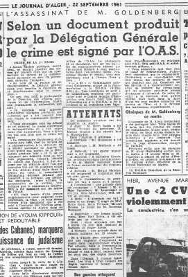 21 Septembre 1961 - GOLDENBERG