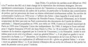  Commissaire Jean DIDES 
Biographie
