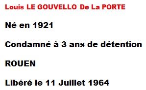  Louis 
LE GOUVELLO De La PORTE 
