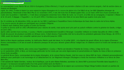  Cdt Louis MARTIN
Biographie
