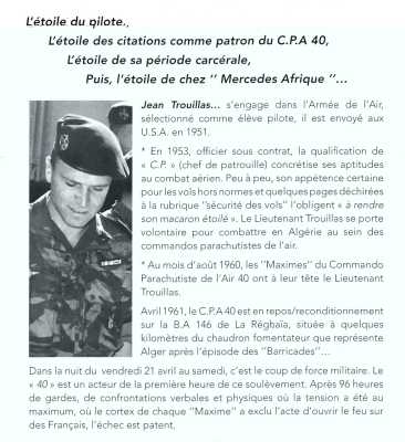  Lieutenant TROUILLAS 
Patron du CPA 40
