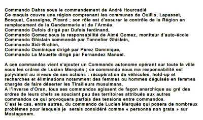  Commandos OAS sur ORAN 
et MOSTAGANEM
