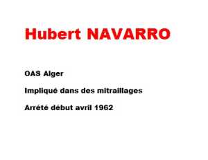   Hubert NAVARRO  
---- 
OAS ALGER
