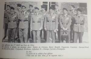  Les Officiers du 1er REP
au FORT de l'EST 
---- 
RUBIN de CERVENS
BOREL
BONELLI
YSQUIERDO
CATELOTTE
Philippe DURAND-RUEL

COIQUAUD
BESINEAU
Adjudant X
ESTOUP
CARRETE
D'ASSIGNIES
