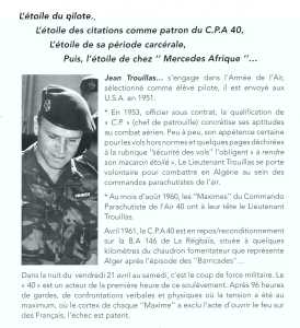 Lieutenant TROUILLAS 
Patron du CPA 40
