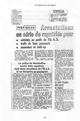  1962 : Arrestation de : 
Pierre GUILLAMON
Robert FERNANDES
Robert LAUGIER
 Jean OLIVES
