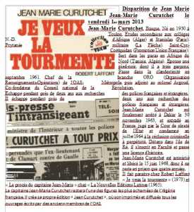   Jean-Marie CURUTCHET 
---- 
Je Veux la Tourmente

