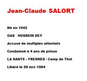   Jean-Claude SALORT 
----  
OAS  HUSSEIN-DEY
