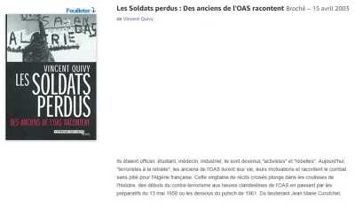  Les Soldats Perdus 
----
  Vincent QUIVY
