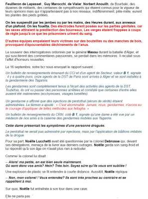   Les tortures 
aux TAGARINS 