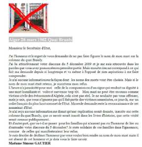  26 MARS - Quai Branly 
---- 
Lettre de Simone NICAISE
 