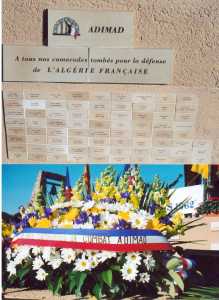  THEOULE sur MER 
La Plaque de l'ADIMAD